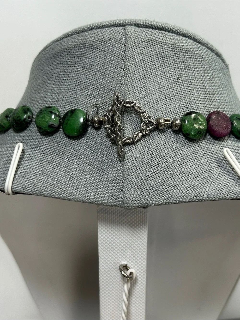 Green Ruby Zoisite Beaded Necklace - Women Jewelry